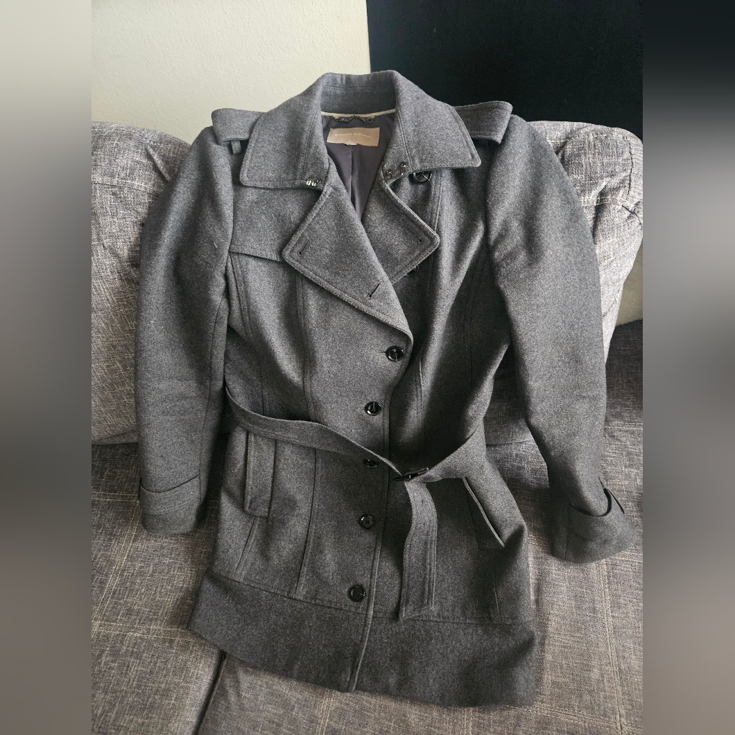 Women's Gray Wool Banana Republic Coat. 19ptp